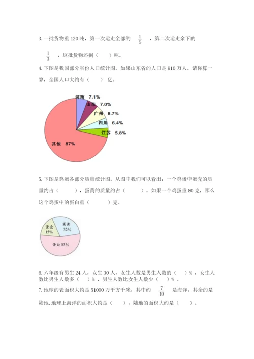 2022六年级上册数学期末测试卷（名师推荐）word版.docx