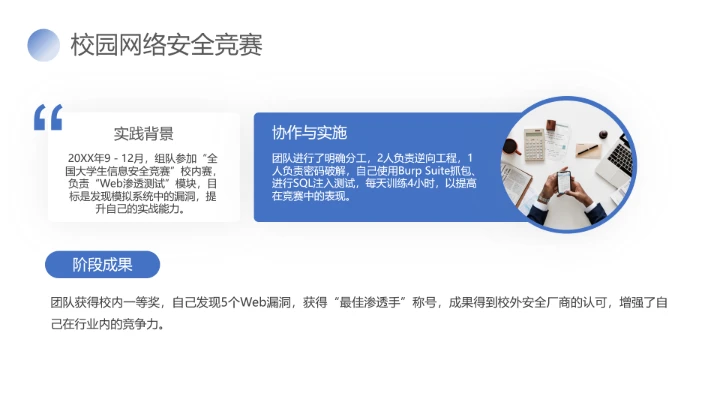 计算机科学与技术专业大学生求职个人综合展示职业生涯规划