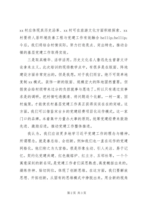 基层支部标准化规范化建设示范点培训心得.docx