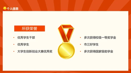 省三好学生竞选PPT模板