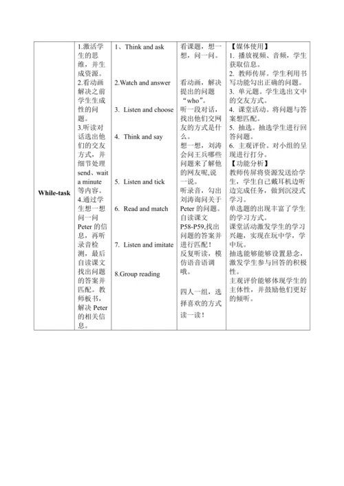 Unit6《my e-friend》story time教学设计