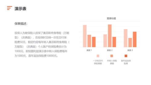 商务风橙色商务保险手册