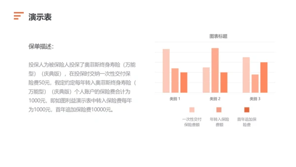 商务风橙色商务保险手册