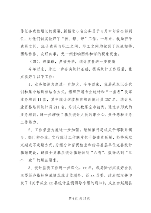 县统计局的工作报告范文.docx