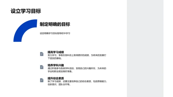 初中新学期导向PPT模板