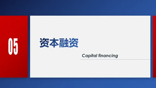精美欧美风红蓝商业计划书PPT模板
