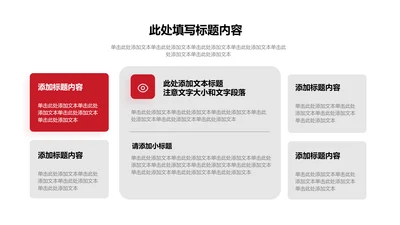 正文页-红色商务风5项总分关系图示