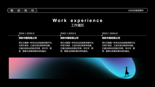 黑色简约商务弥散风岗位竞聘个人简历PPT模板