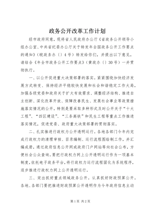 政务公开改革工作计划.docx