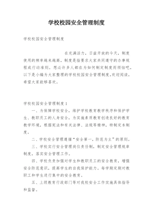 学校校园安全管理制度.docx