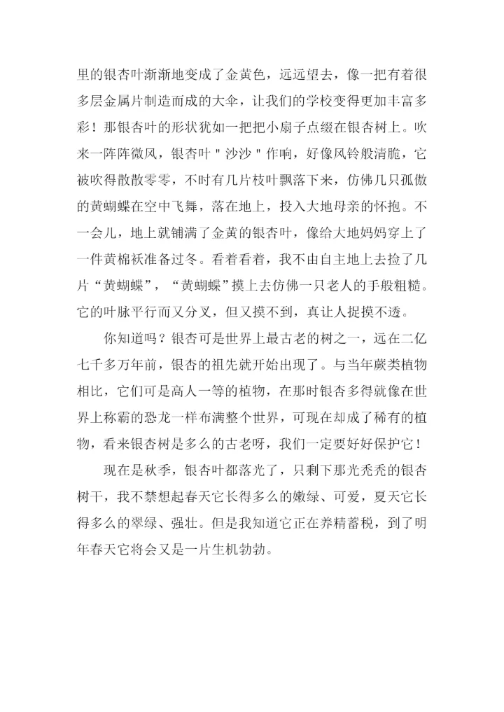 秋天的银杏树作文-1.docx