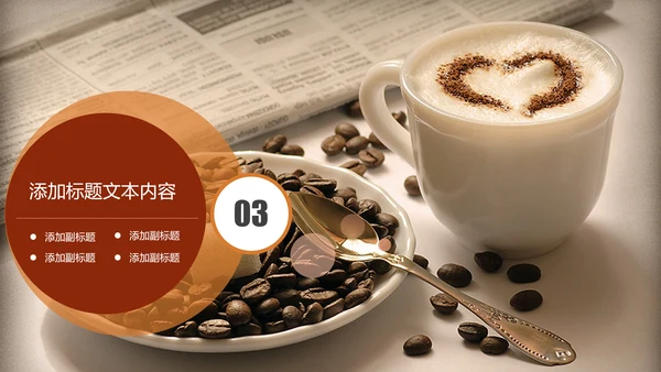 精美咖啡产品介绍下午茶咖啡厅PPT模版