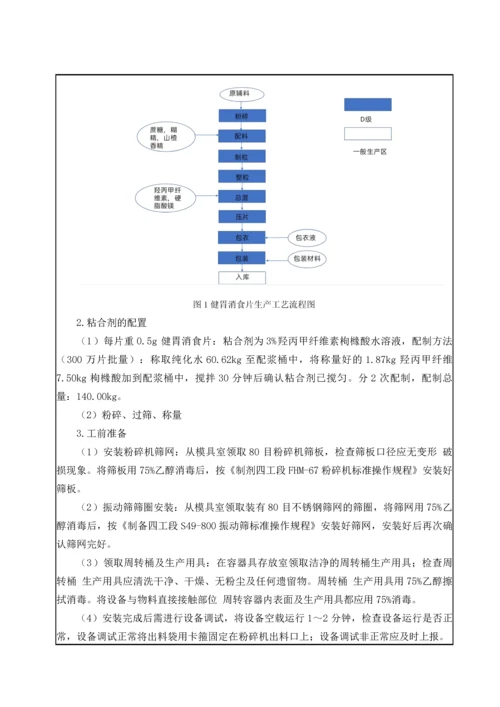 健胃消食片生产工艺设计方案.docx