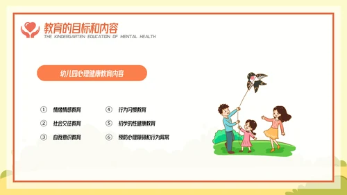卡通风幼儿心理健康教育主题班会PPT模板