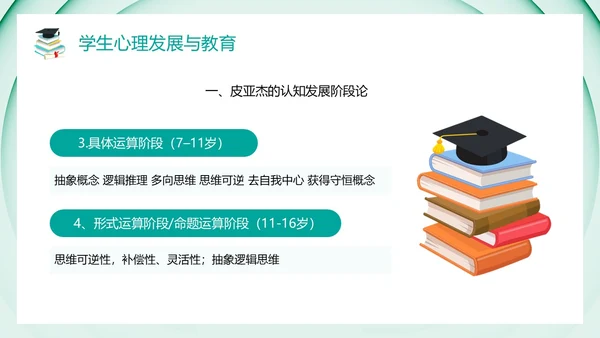 绿色卡通风教育心理学PPT模板