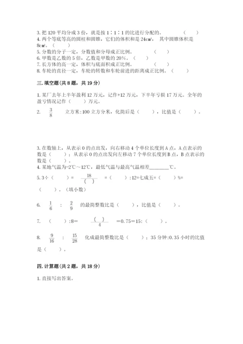 小学六年级下册数学期末卷附完整答案【考点梳理】.docx