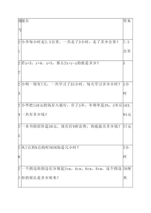 经典中考数学应用题