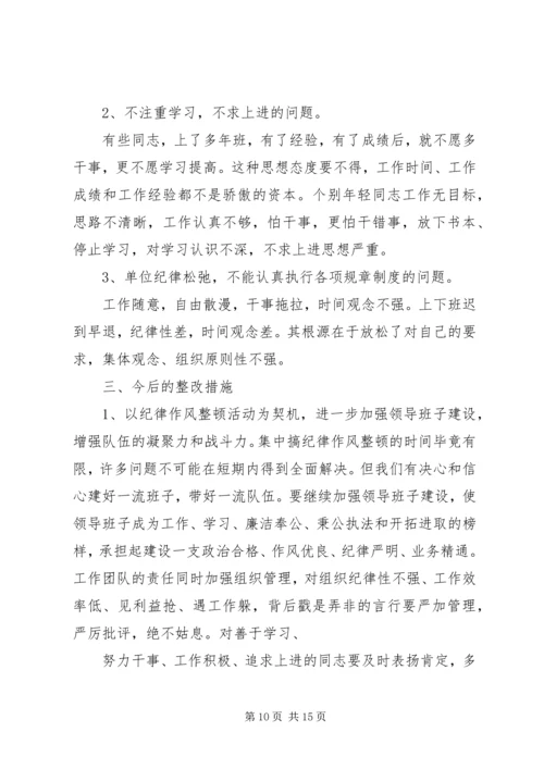 纪律作风整顿整改计划.docx