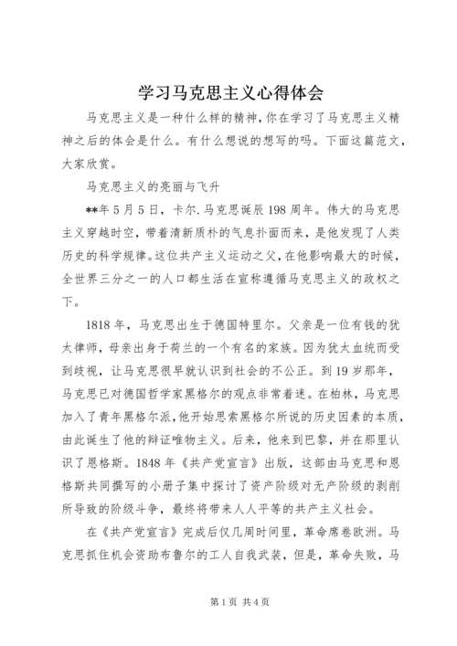 学习马克思主义心得体会.docx