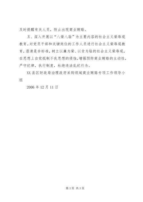 财政局治理政府采购领域商业贿赂整改方案.docx