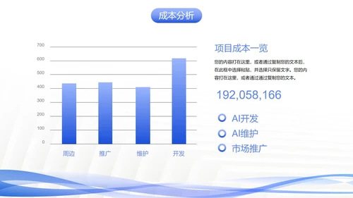 白底几何形状简约线条AI项目计划书PPT模板