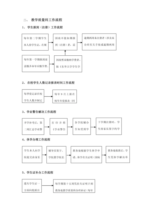 东华大学教务处工作标准流程.docx