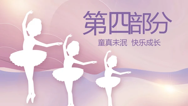 紫色大气儿童舞蹈比赛大赛动态PPT