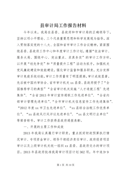 县审计局工作报告材料 (2).docx