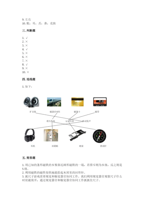 教科版二年级下册科学期末测试卷精品【巩固】.docx