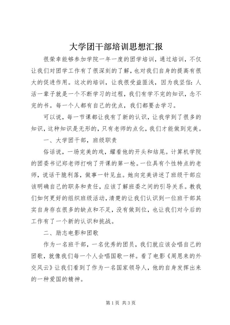 大学团干部培训思想汇报 (3).docx