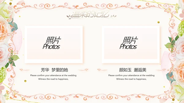 唯美我们结婚啦婚礼纪念册动态PPT