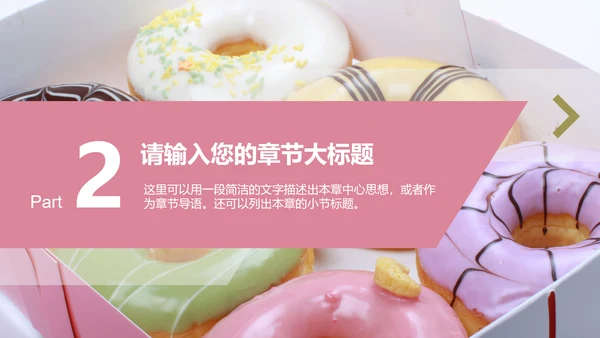美食甜甜圈下午茶甜品店美食PPT模板