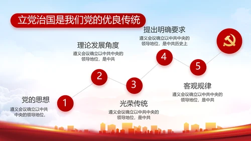 红色大气乡镇党建述职报告动态PPT