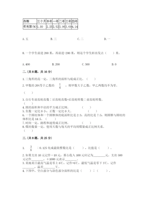 贵州省【小升初】2023年小升初数学试卷精品带答案.docx