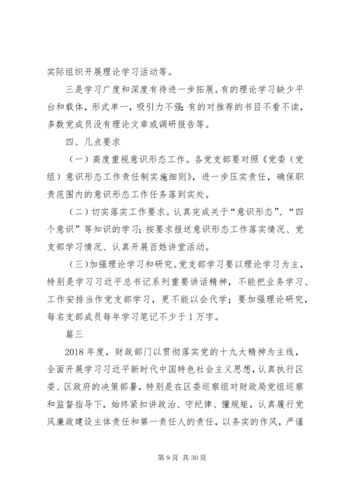 机关单位XX年意识形态工作总结情况报告六篇.docx