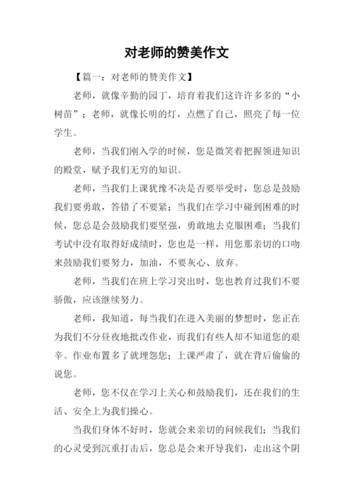 对老师的赞美作文.docx