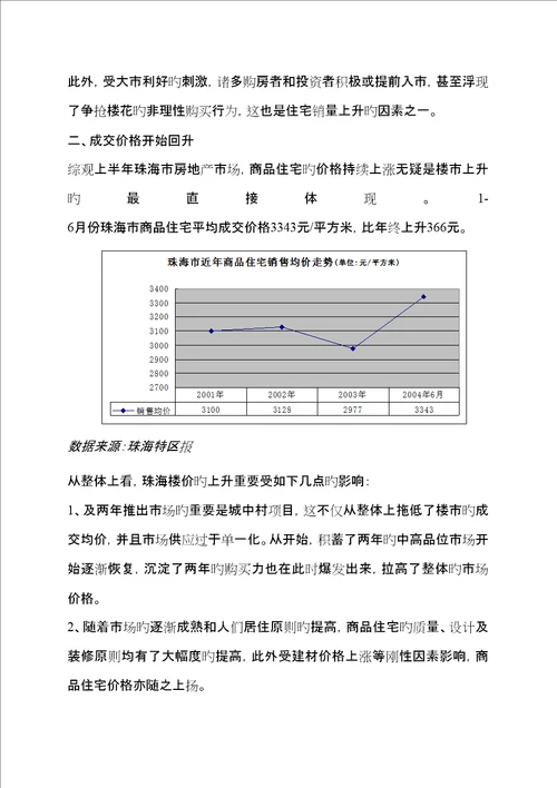 珠海市机场旁房地产专项项目市场专题研究分析