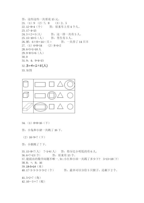 小学一年级上册数学应用题50道a4版.docx