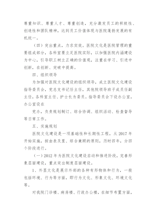 科室文化建设实施方案.docx