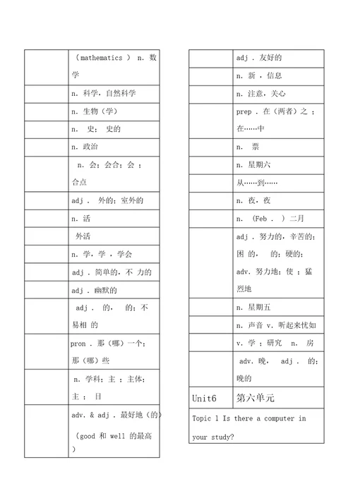 仁爱七年级下册英语单词背诵用