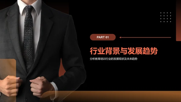 红色商务风教育培训行业商业计划书PPT模板