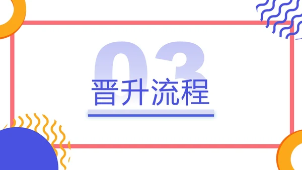 蓝色橙色几何简约风企业员工培训，人才培养与晋升管理PPT课件