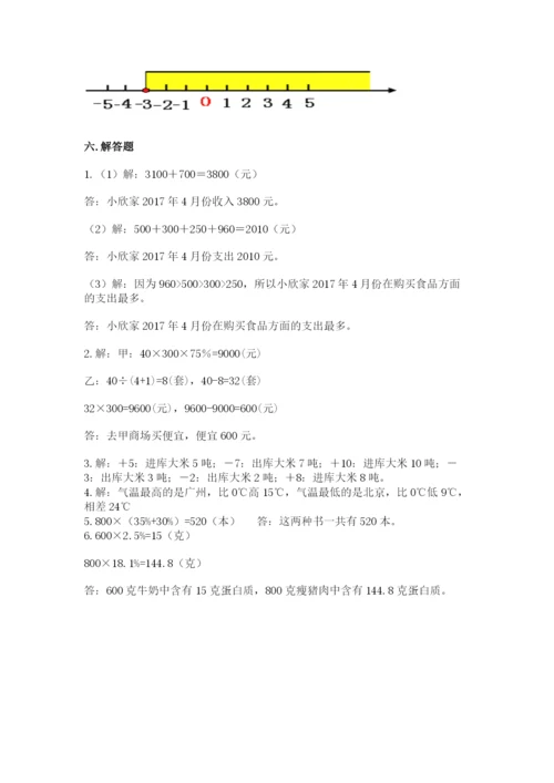 北师大版小学六年级下册数学期末检测试题附完整答案【夺冠系列】.docx