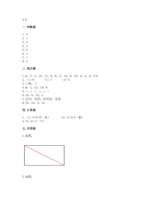 人教版一年级下册数学期中测试卷【满分必刷】.docx