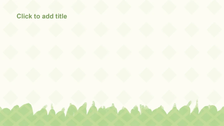 绿色小清新小马自我介绍PPT主题