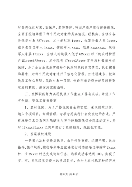 乡镇民政工作个人总结.docx