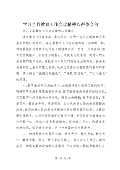 学习全县教育工作会议精神心得体会何 (5).docx