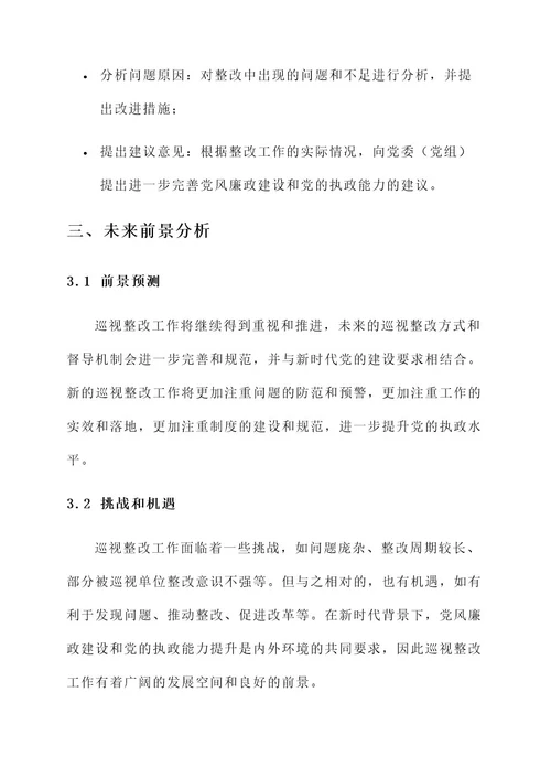 巡视整改工作督导内容