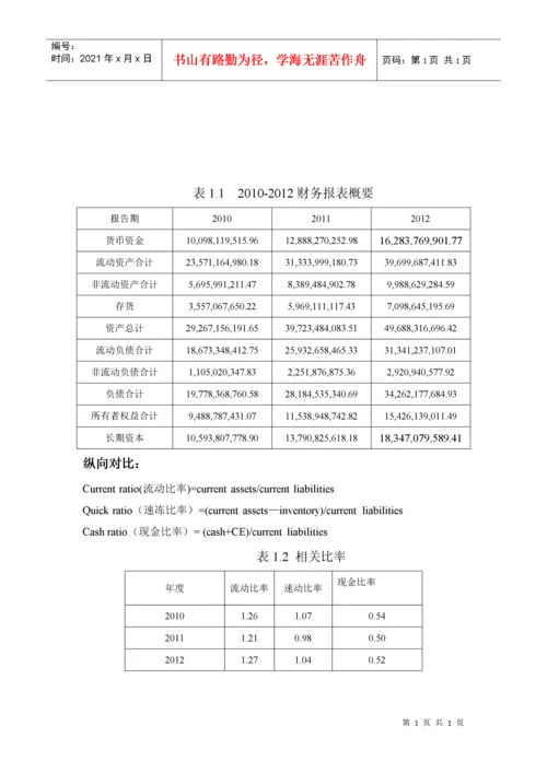 四、海尔集团财务报表分析.docx