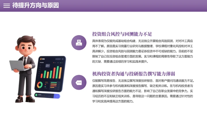 会计学专业大学生职业生涯规划职业生生涯发展展示PPT模版